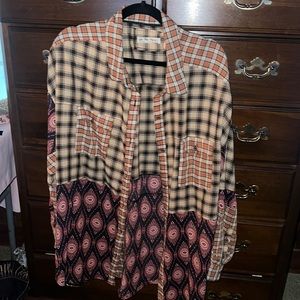 With the free plaid blouse